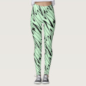 Leggings Engager la dynamique verte de la menthe (Devant)
