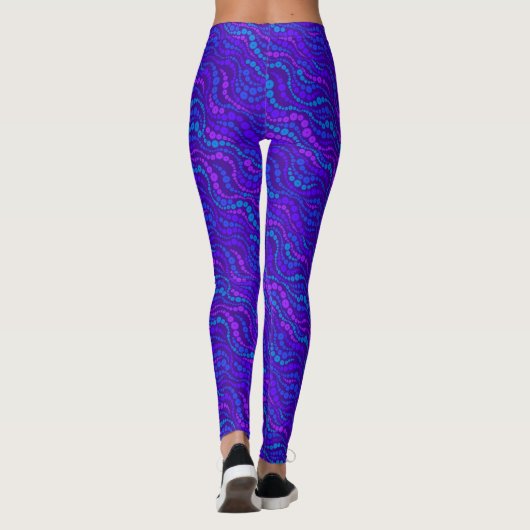 Leggings Engrenages violets (Dos)