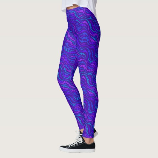 Leggings Engrenages violets (Gauche)