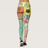 Leggings Ensemble d'illustrations Vintages de la chimie (Dos)