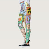 Leggings Ensemble d'illustrations Vintages de la chimie (Gauche)