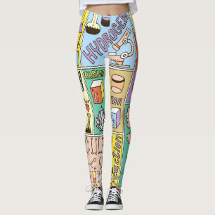 Leggings Ensemble d'illustrations Vintages de la chimie