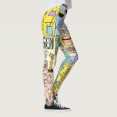 Leggings Ensemble d'illustrations Vintages de la chimie (Droite)