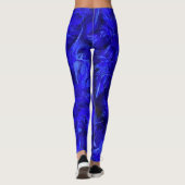 Leggings entièrement imprimés en plumes bleues éle (Dos)