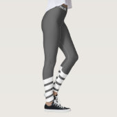 Leggings Entraînement blanc gris élégant (Droite)