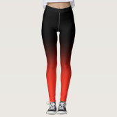 Leggings Entraîneur de fitness Noir et Rouge (Devant)