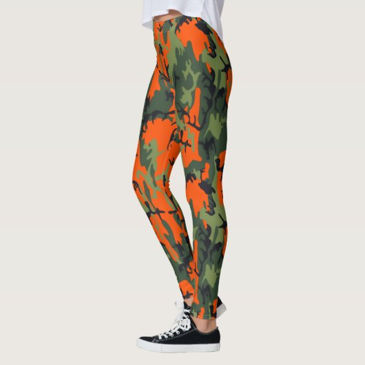 Leggings Épais de sécurité orange et camo vert (Gauche)