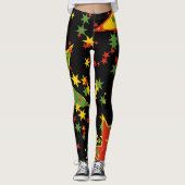Leggings épangés de Rasta Star (Devant)