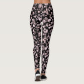 Leggings Éparcelles de perles roses et blanches sur velours (Dos)