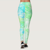 Leggings Éperche verte bleue Aquamarine (Dos)