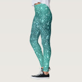 Leggings Éperche verte Turquoise Aqua (Gauche)