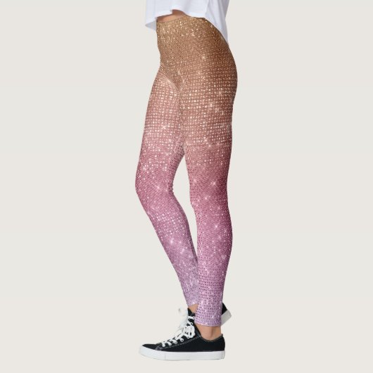 Leggings Éperche violette rose rose or (Gauche)