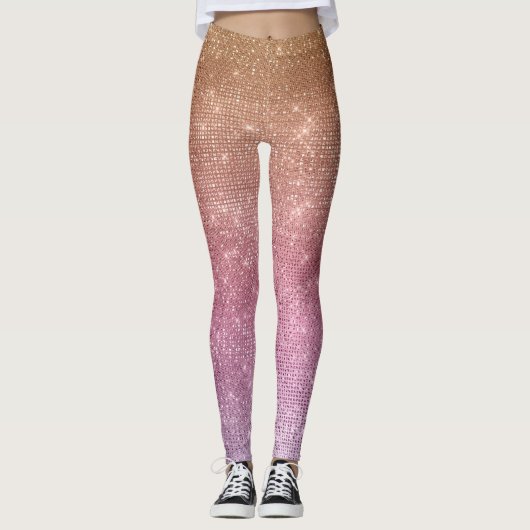 Leggings Éperche violette rose rose or (Devant)