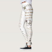 Leggings Ephémère française ~ Script ~ Écriture manuscrite  (Gauche)