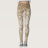 Leggings Ephémère géométrique cool Motif blanche femme (Devant)