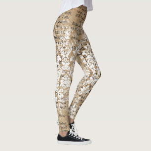 Leggings Ephémère géométrique cool Motif blanche femme