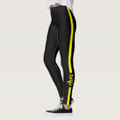 Leggings Épouse du Dispatcheur de ligne jaune mince (Gauche)