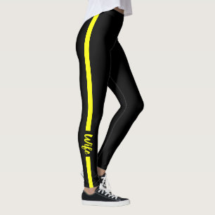 Leggings Épouse du Dispatcheur de ligne jaune mince