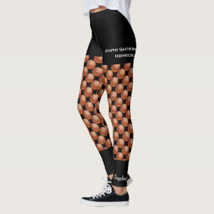 Leggings Équipe de basket-ball, Nom, Faux Black Shorts