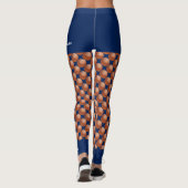 Leggings Équipe de basket-ball, nom, faux shorts bleus (Dos)