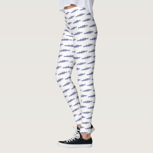 Leggings Équipe de rameurs de l'équipage de rame bleu Sport (Gauche)