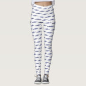 Leggings Équipe de sports nautiques Blue Rowing Rowers (Devant)