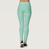 Leggings Équipe de yoga à impression personnalisée sarcelle (Dos)