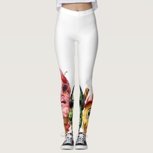 Leggings Équipe drôle de glace qui fond personnage mignon a