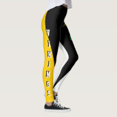 Leggings Équipe et ventilateur Mascotte noir/vert/or/blanc (Droite)