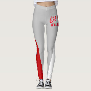 Leggings Équipe et ventilateur Mascotte rouge/gris/blanc
