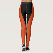 Leggings Équipe et ventilateur Orange & Mascotte noire (Dos)