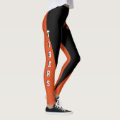 Leggings Équipe et ventilateur Orange & Mascotte noire (Droite)