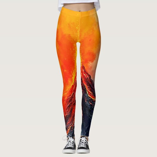Leggings Éruption volcanique : puissance brute (Devant)