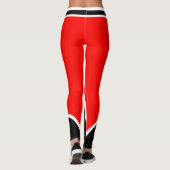 Leggings Escadron noir blanc rouge (Dos)