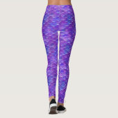 Leggings Éscalier de sirène jaune brillant et pourpre (Dos)