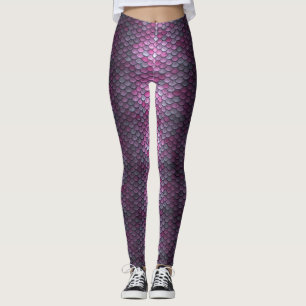Leggings Éscaliers de sirène Jambes violettes magenta