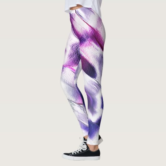 Leggings Esculpido de métal fosco, nas cores lilás e roxo (Gauche)