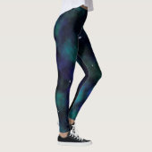 Leggings Espace céleste de la Galaxie verte bleue (Droite)