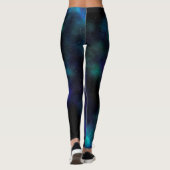 Leggings Espace céleste de la Galaxie verte bleue (Dos)