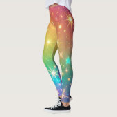 Leggings Espace étoile arc-en-ciel coloré (Gauche)