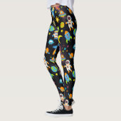Leggings Espace extra-atmosphérique coloré noir (Gauche)