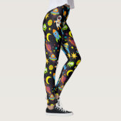 Leggings Espace extra-atmosphérique coloré noir (Droite)