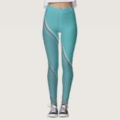 Leggings Espace profond chic sous Eggshell Blue Banding Pri (Devant)