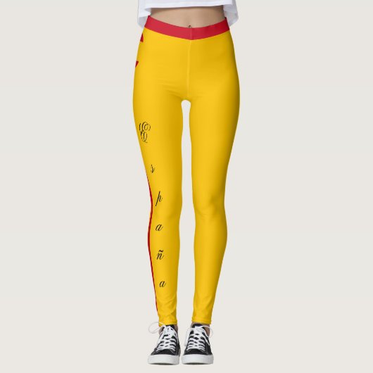 Leggings Espagne & Espagnol Drapeau mode, fans de voyage/sp (Devant)