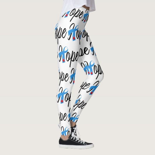 Leggings ESPOIR de conscience de ruban bleu de diabète de (Droite)