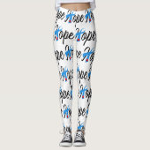 Leggings ESPOIR de conscience de ruban bleu de diabète de (Devant)