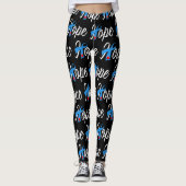 Leggings ESPOIR de conscience de ruban bleu de diabète de (Devant)