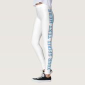 Leggings Esprit d'école personnalisé blanc Légendes de text (Gauche)