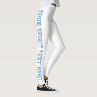 Leggings Esprit d'école personnalisé blanc Légendes de text