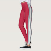 Leggings Esprit d'équipe de l'Ohio sur Écarlate avec Gris e (Gauche)